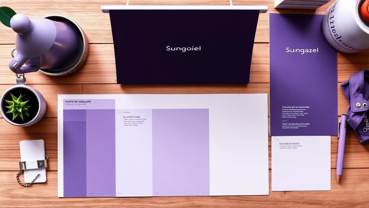 Paleta de cores e tipografia em mood board