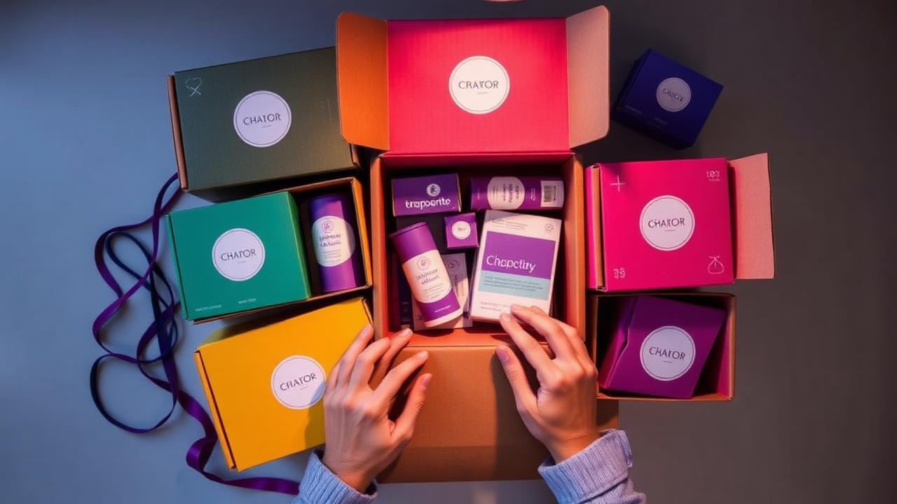 Caixas de produtos prontos para envio