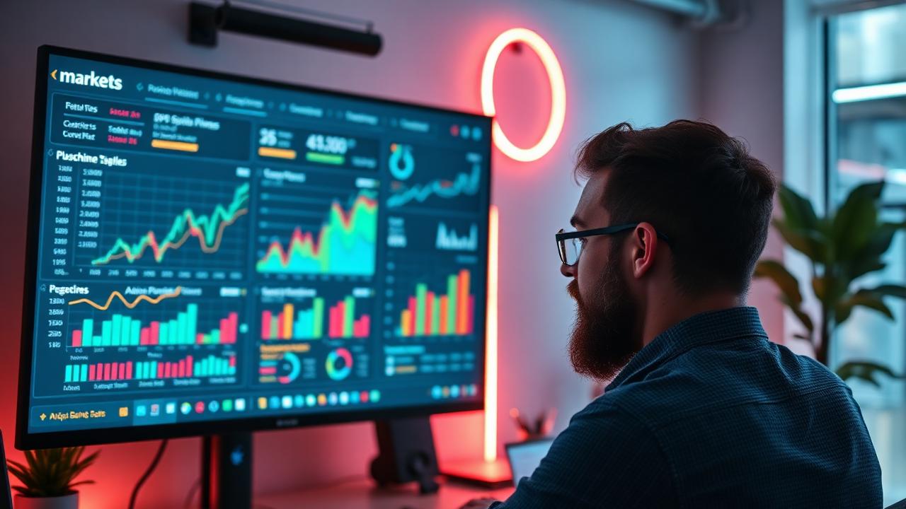 Marketer analisando dashboard de ads